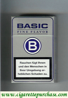 Basic Fine Flavo cigarettes grey hard box